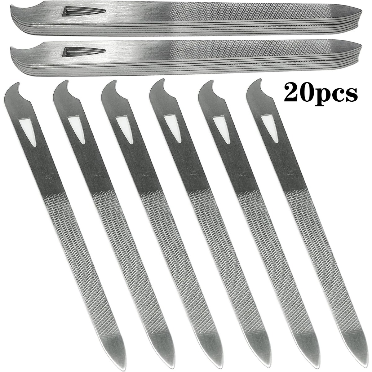 Nail Extension Form - 10/20Pcs Metal Nail File Stainless Steel