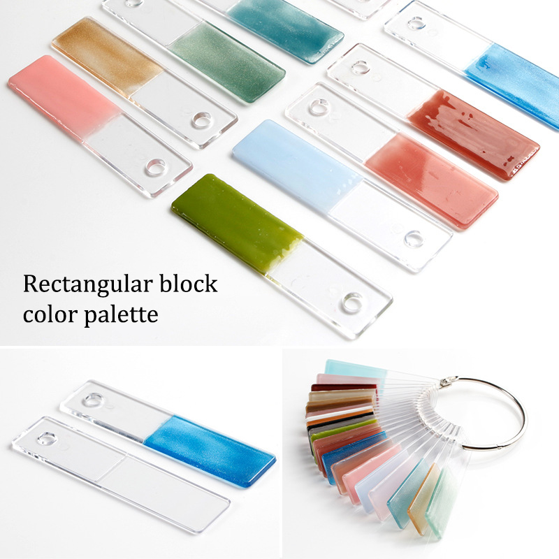 Nail Stamping Plate - Rectangle Fake Nail Art Display Swatch