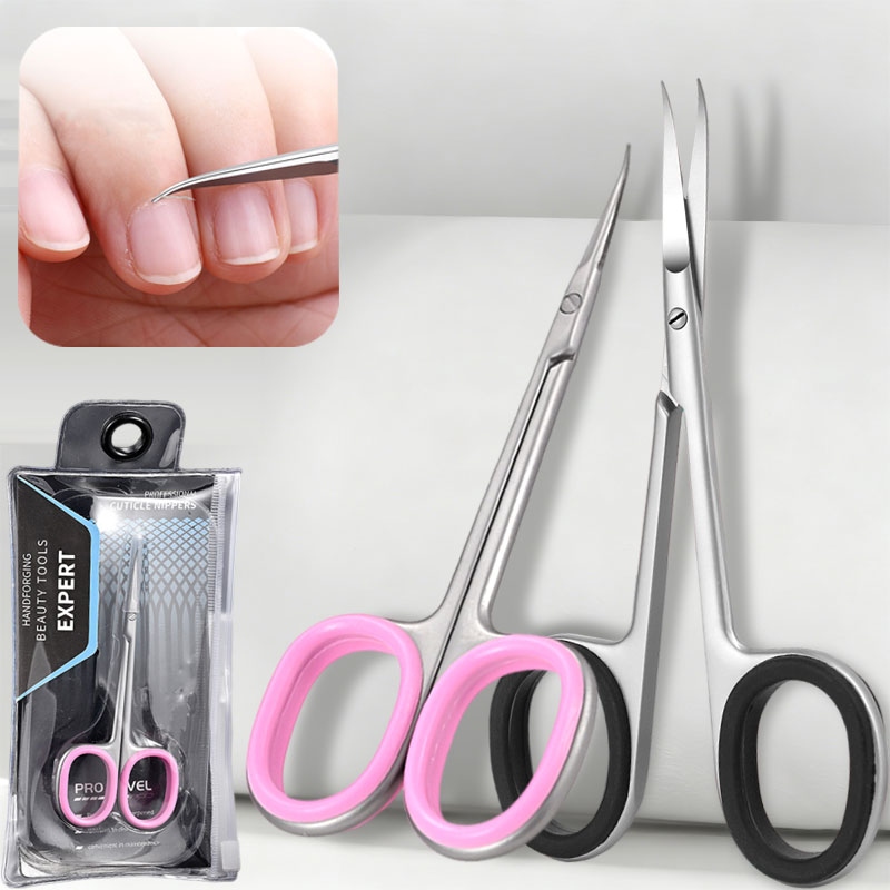 Nail Extension Form - Stainless Steel Curved Tip Cuticle Scissors