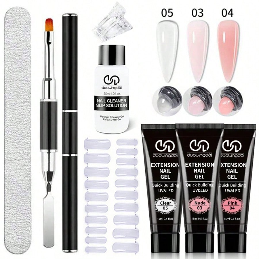 Nail Extension Form - 8PCS/Set Poly Extension Gel Set Nail