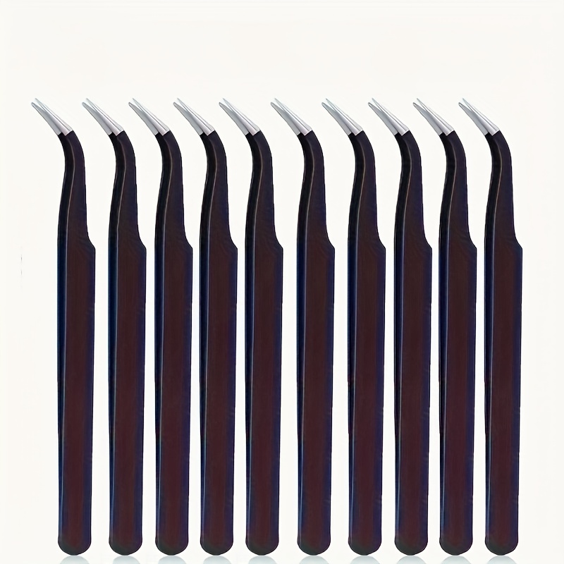 Nail Extension Form - 5/10pcs Stainless Steel Curved Tip Eyelash
