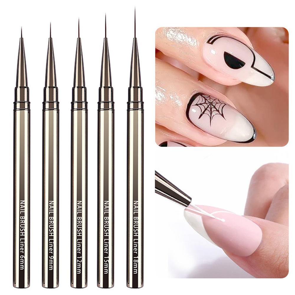 Nail Art Brush Set - 5-Piece Professional Nail Art Brush Set,