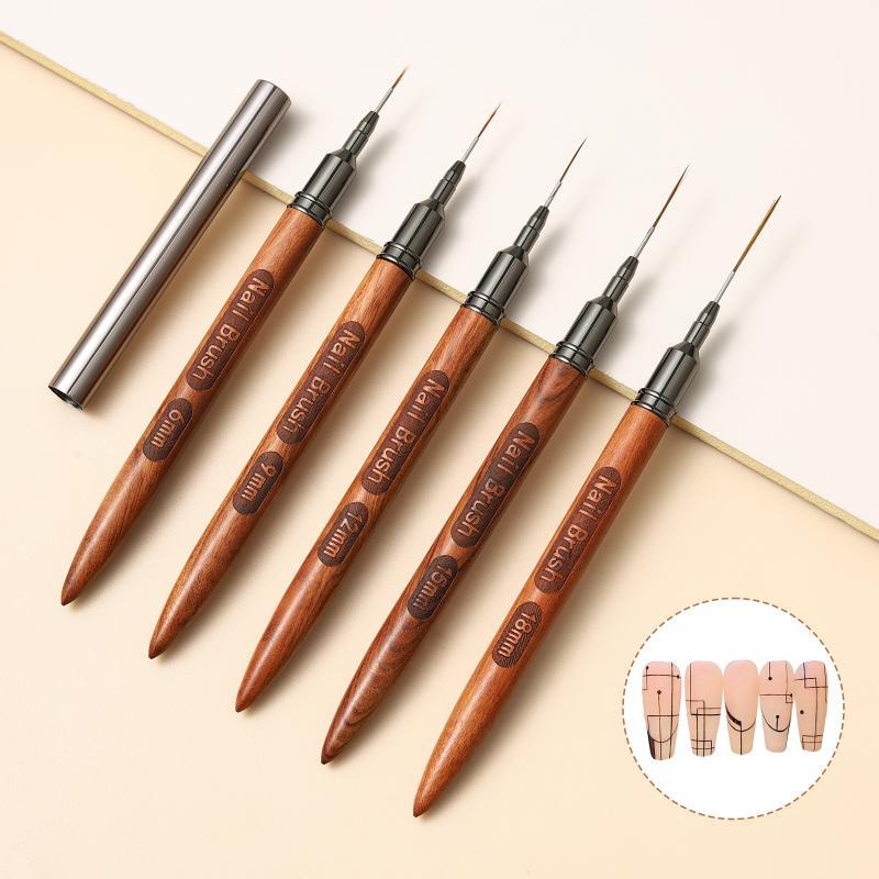 Wood Handle Nail Art Brush Set - đánh giá và giá Nail Art Brush Set