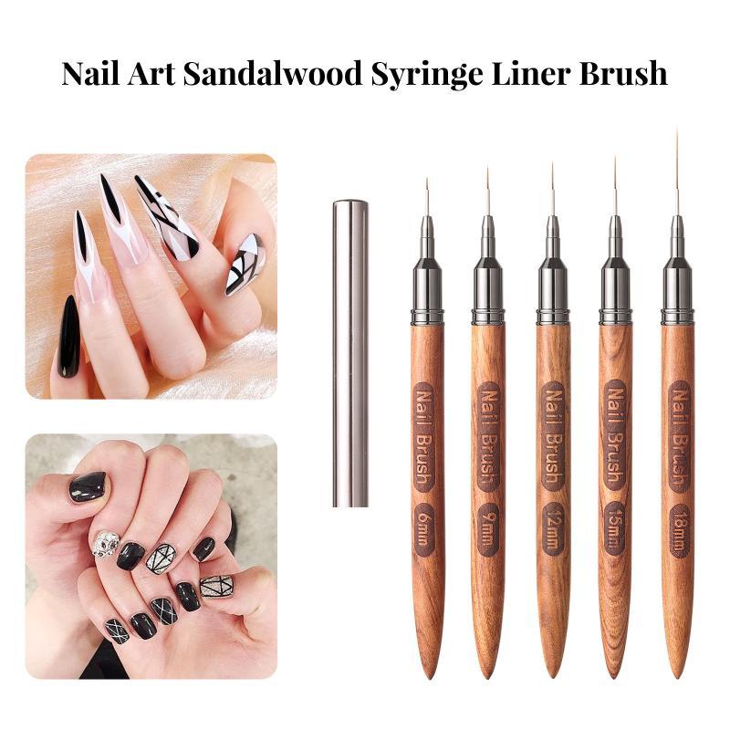 Wood Handle Nail Art Brush Set - đánh giá và giá Nail Art Brush Set