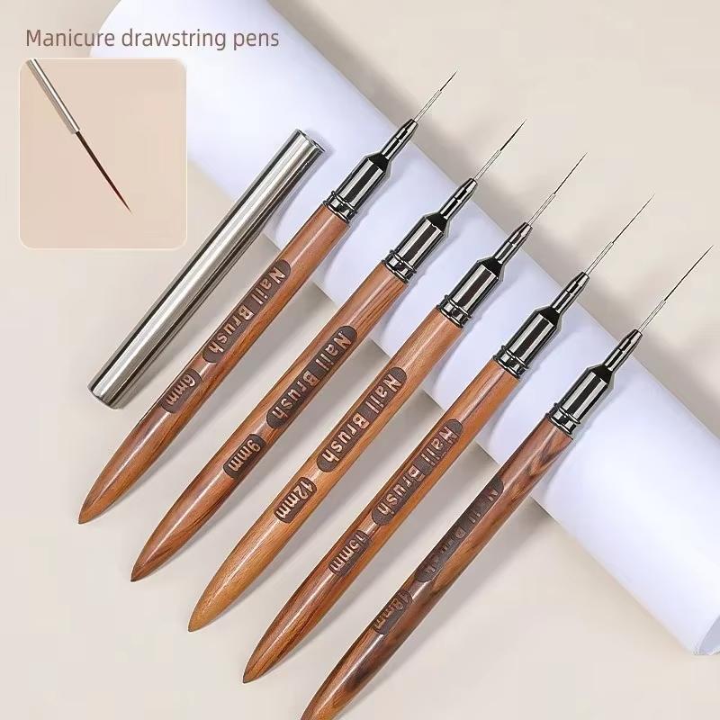 Wood Handle Nail Art Brush Set - đánh giá và giá Nail Art Brush Set