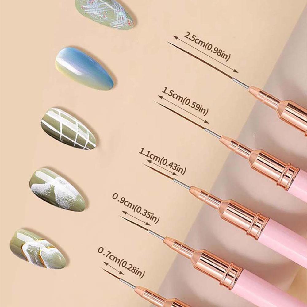 5PCS Nail Art Liner Brush Set  - đánh giá và giá Nail Art Brush Set