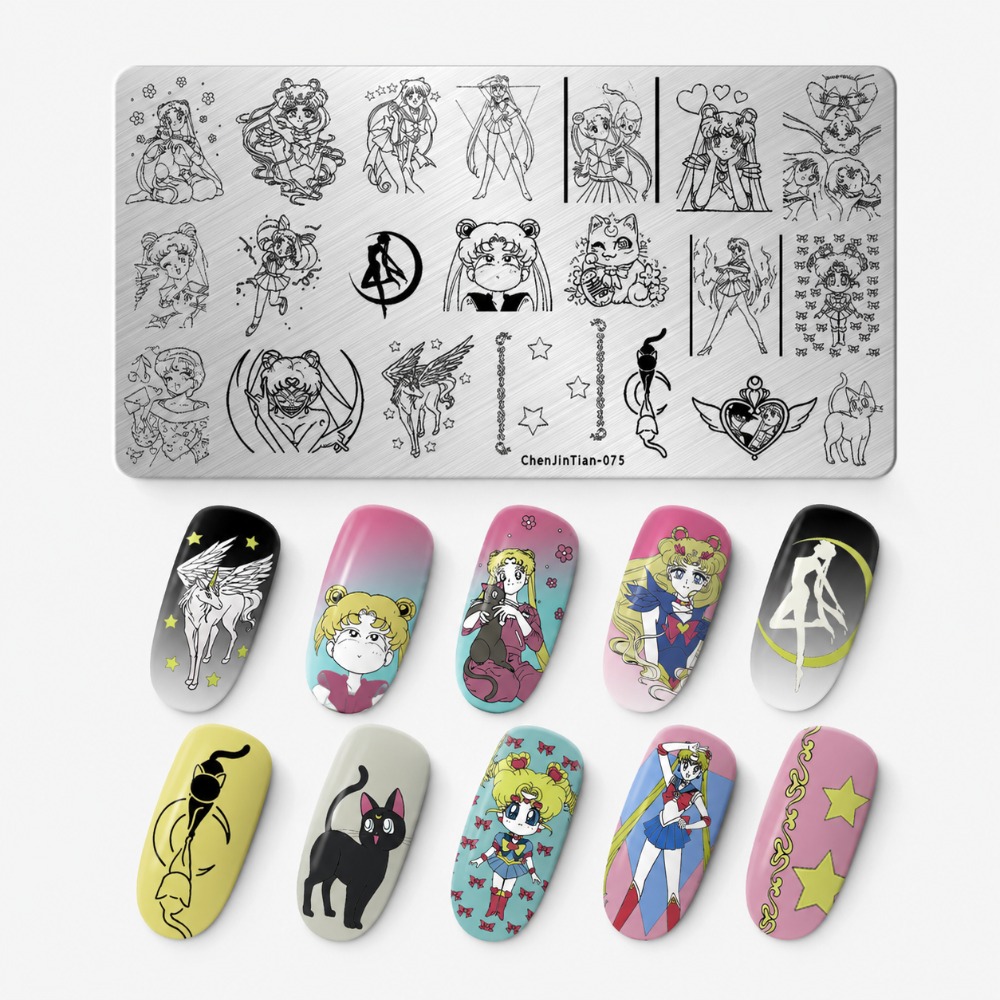 Sailor Moon Anime Nail Stampin - đánh giá và giá Nail Stamping Plate