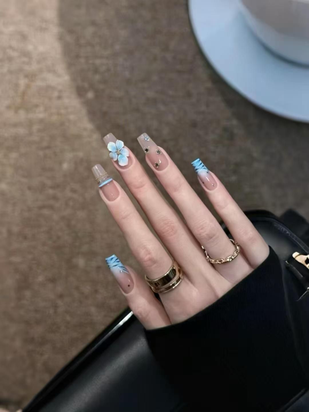 10pcs Handmade Middle Press On - đánh giá và giá Nail Art Zebra Design