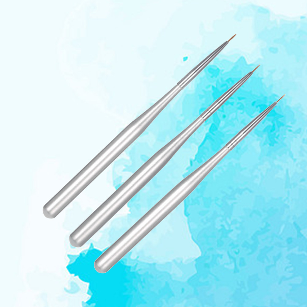 3Pcs Nail Art Liner Pen Set Di - đánh giá và giá Nail Art Brush Set