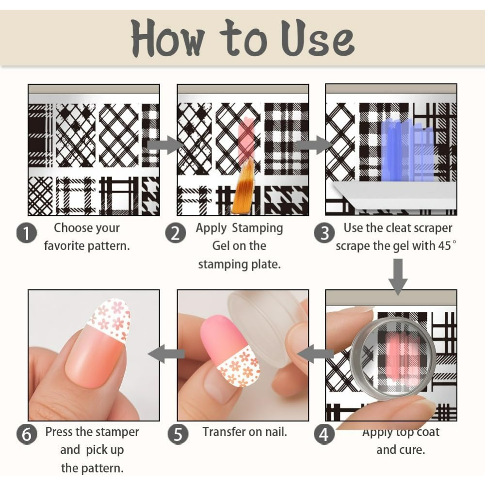 3Pcs Nail Stamp Plates Set Lat - đánh giá và giá Nail Stamping Plate