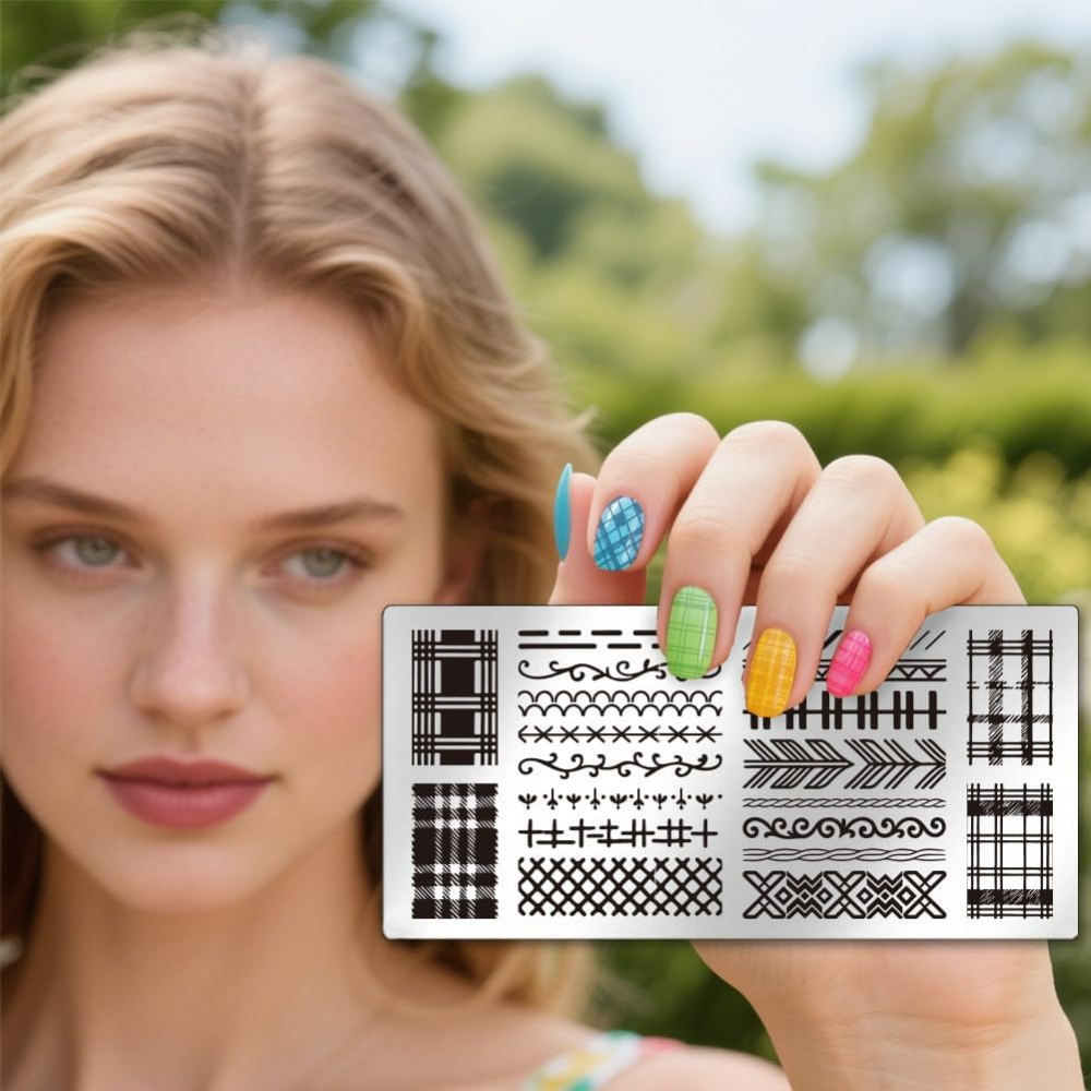 3Pcs Nail Stamp Plates Set Lat - đánh giá và giá Nail Stamping Plate