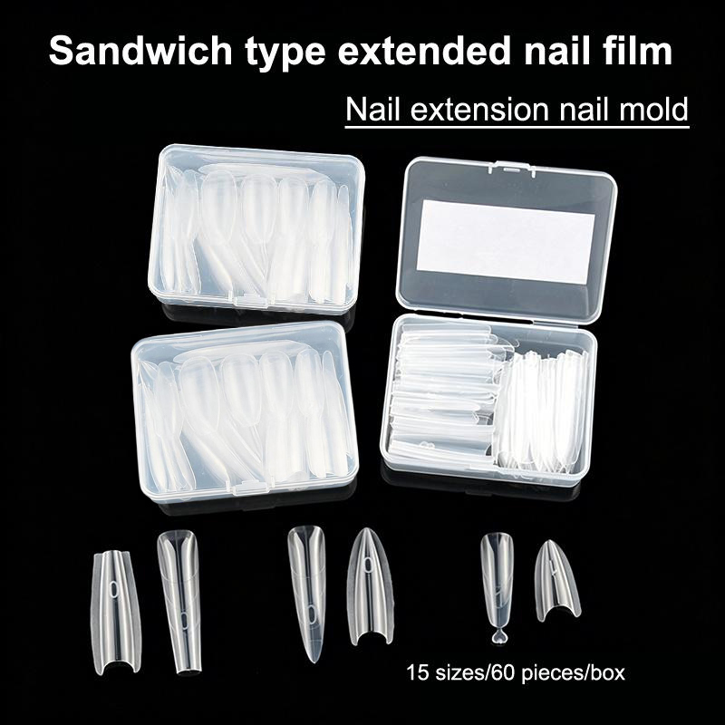 60pcs/box Coffin Dual Nail For - đánh giá và giá Nail Extension Form