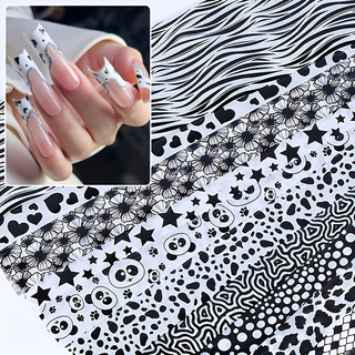 10pcs Mixed Pattern Nail Trans - đánh giá và giá Nail Art Zebra Design