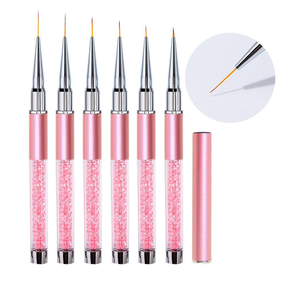 6pcs/Set Acrylic French Stripe - đánh giá và giá Nail Art Brush Set