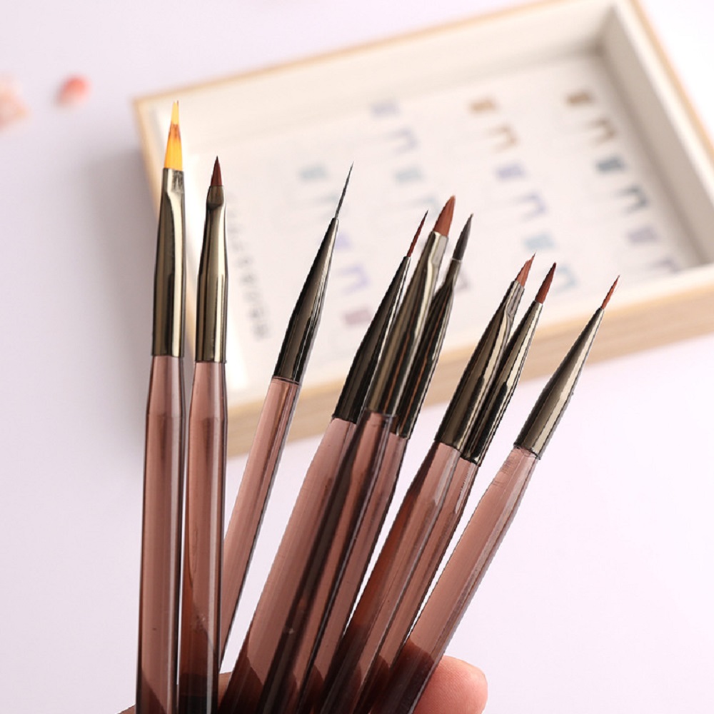9Pcs Multi Head Nail Art Brush - đánh giá và giá Nail Art Brush Set