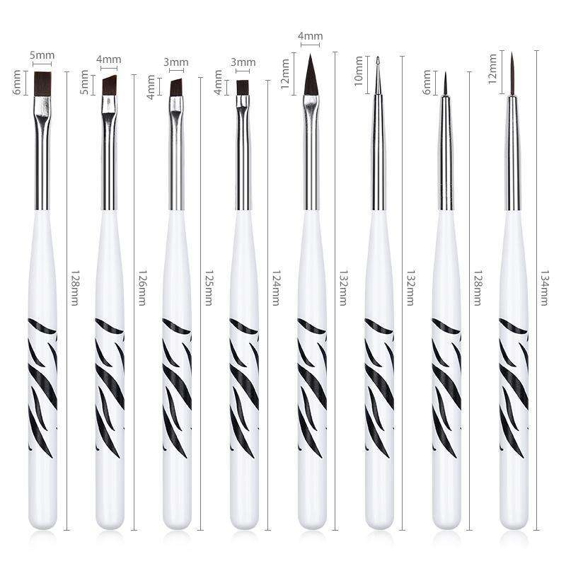 8PCS Zebra Print Nail Art Brus - đánh giá và giá Nail Art Zebra Design