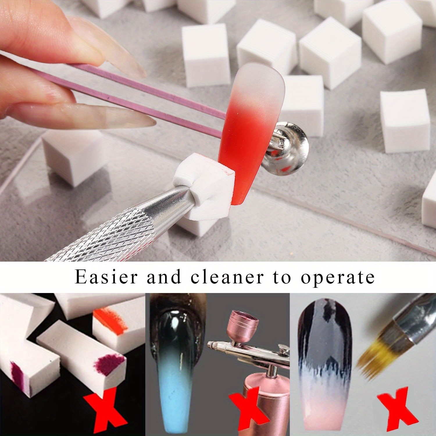 1/50/100Pcs Square Nail Art Sp - đánh giá và giá Nail Art Brush Set