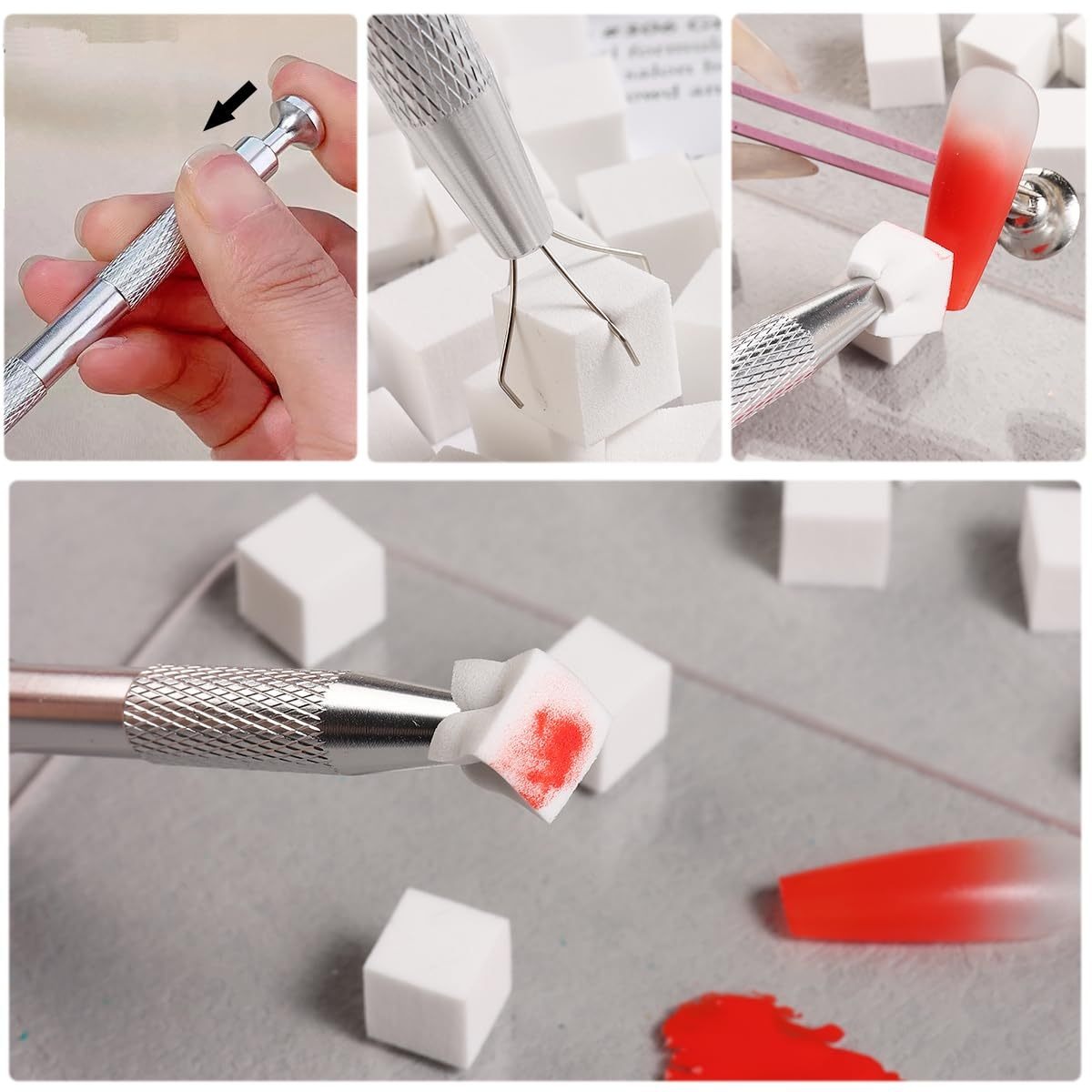 1/50/100Pcs Square Nail Art Sp - đánh giá và giá Nail Art Brush Set