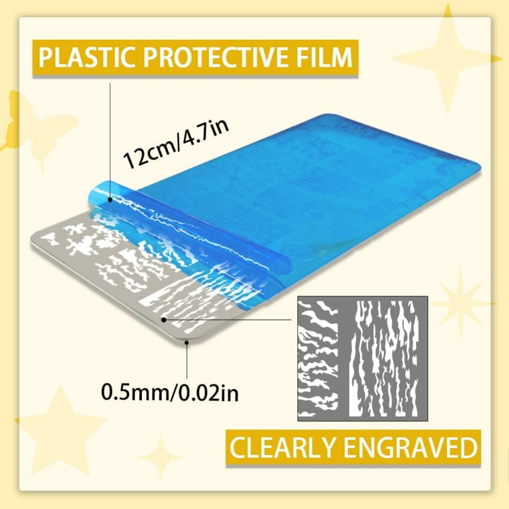 3pcs Texture Nail Stamping Pla - đánh giá và giá Nail Stamping Plate
