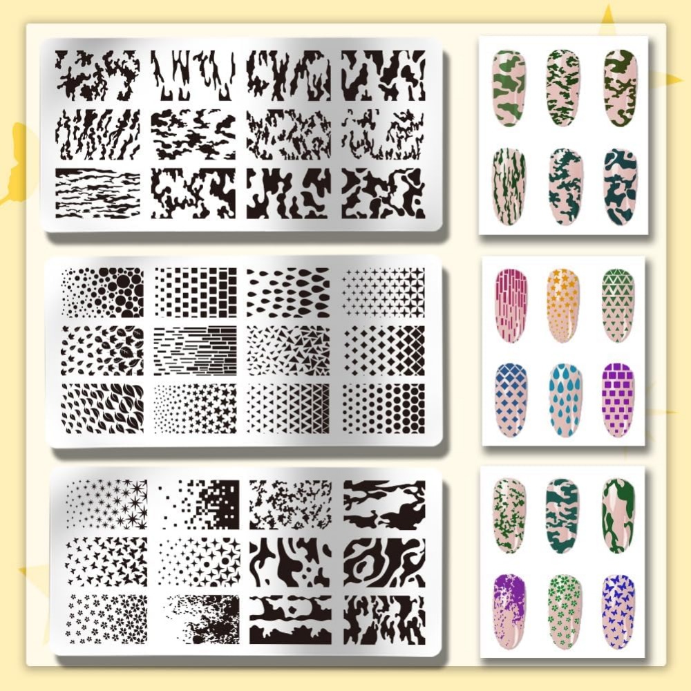 3pcs Texture Nail Stamping Pla - đánh giá và giá Nail Stamping Plate