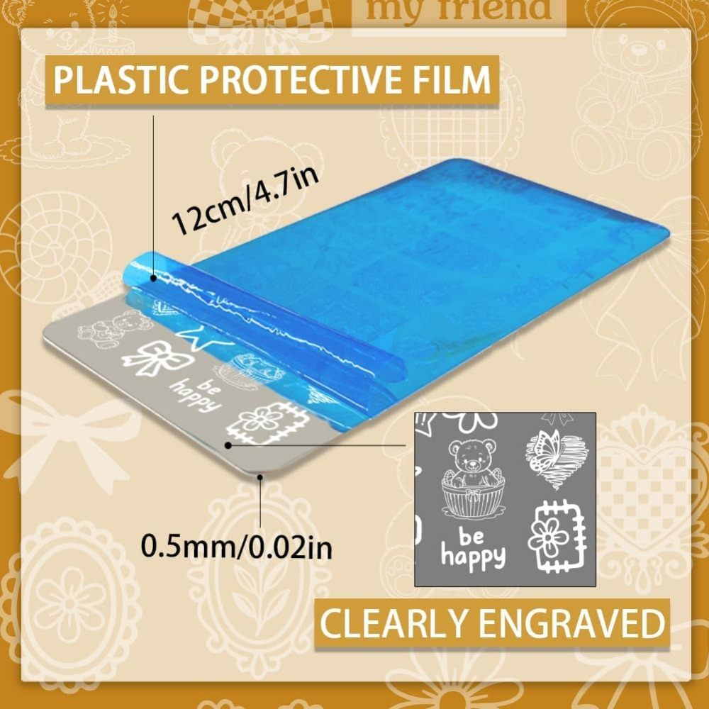 3pcs Cute Bear Nail Stamping P - đánh giá và giá Nail Stamping Plate