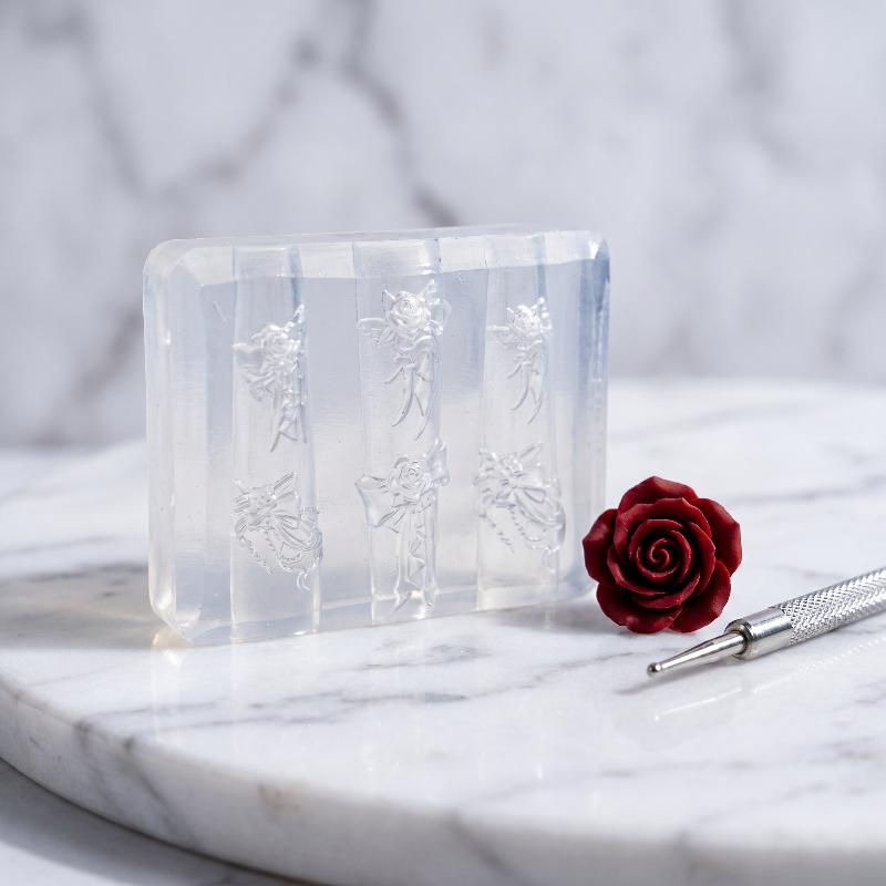New3D Silicone Nail Mold Rose  - đánh giá và giá Nail Stamping Plate