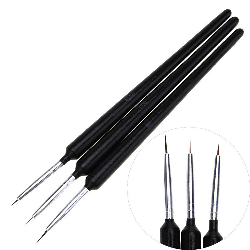 3Pcs Ultra-fine Nail Art Liner - đánh giá và giá Nail Art Brush Set