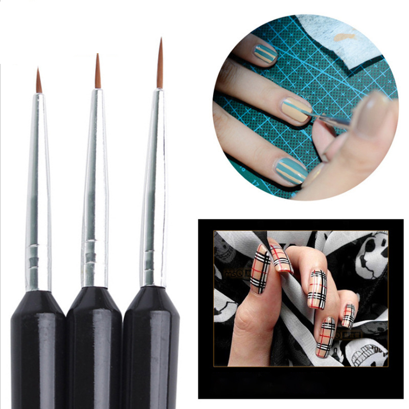 3Pcs Ultra-fine Nail Art Liner - đánh giá và giá Nail Art Brush Set