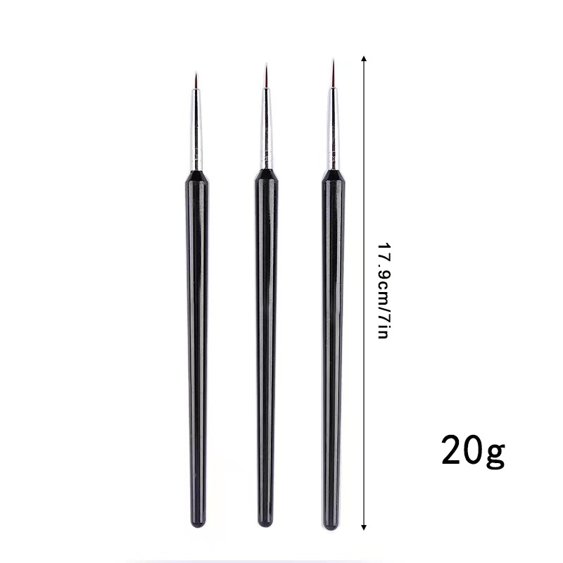 3Pcs Ultra-fine Nail Art Liner - đánh giá và giá Nail Art Brush Set
