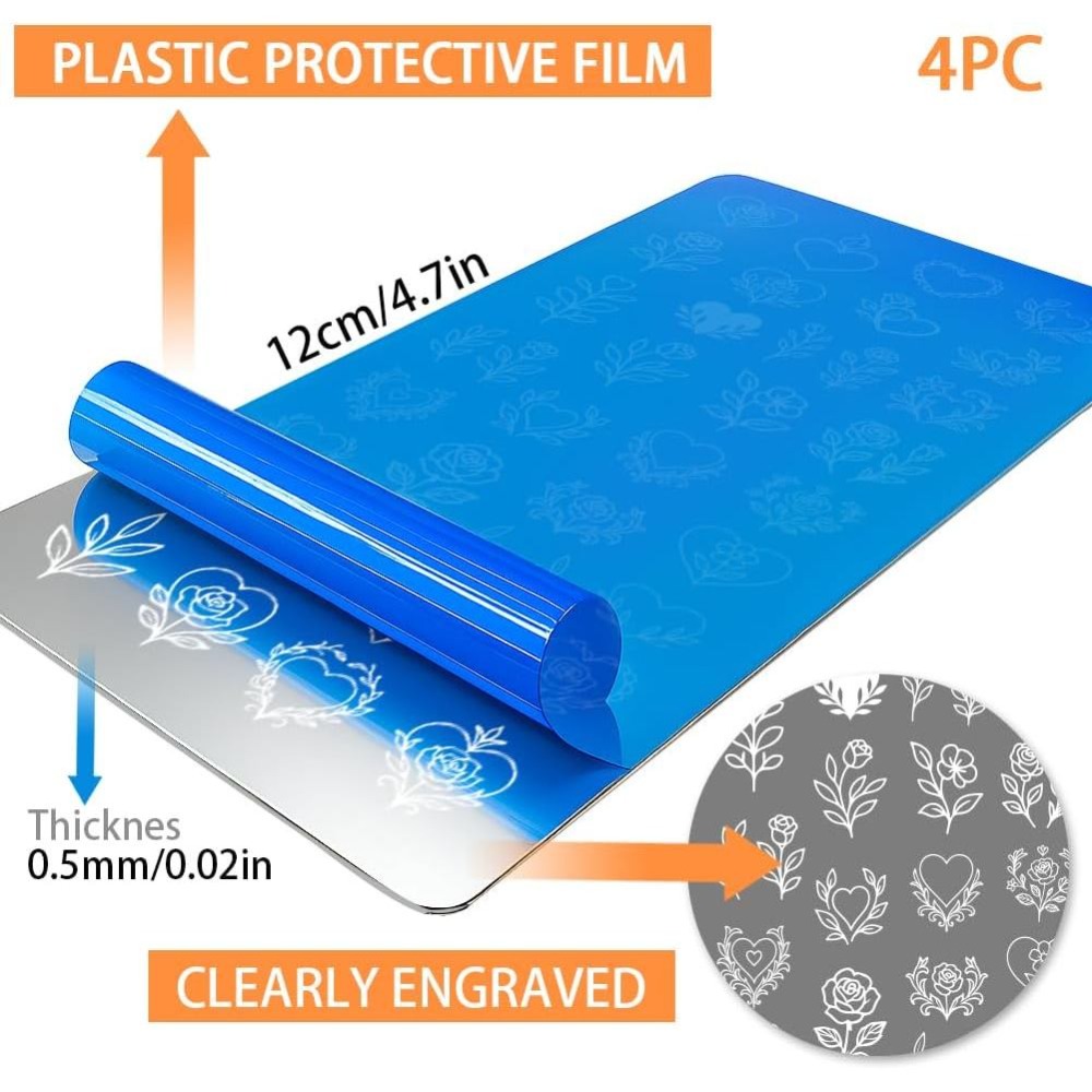 4pcs Heart Nail Stamping Plate - đánh giá và giá Nail Stamping Plate