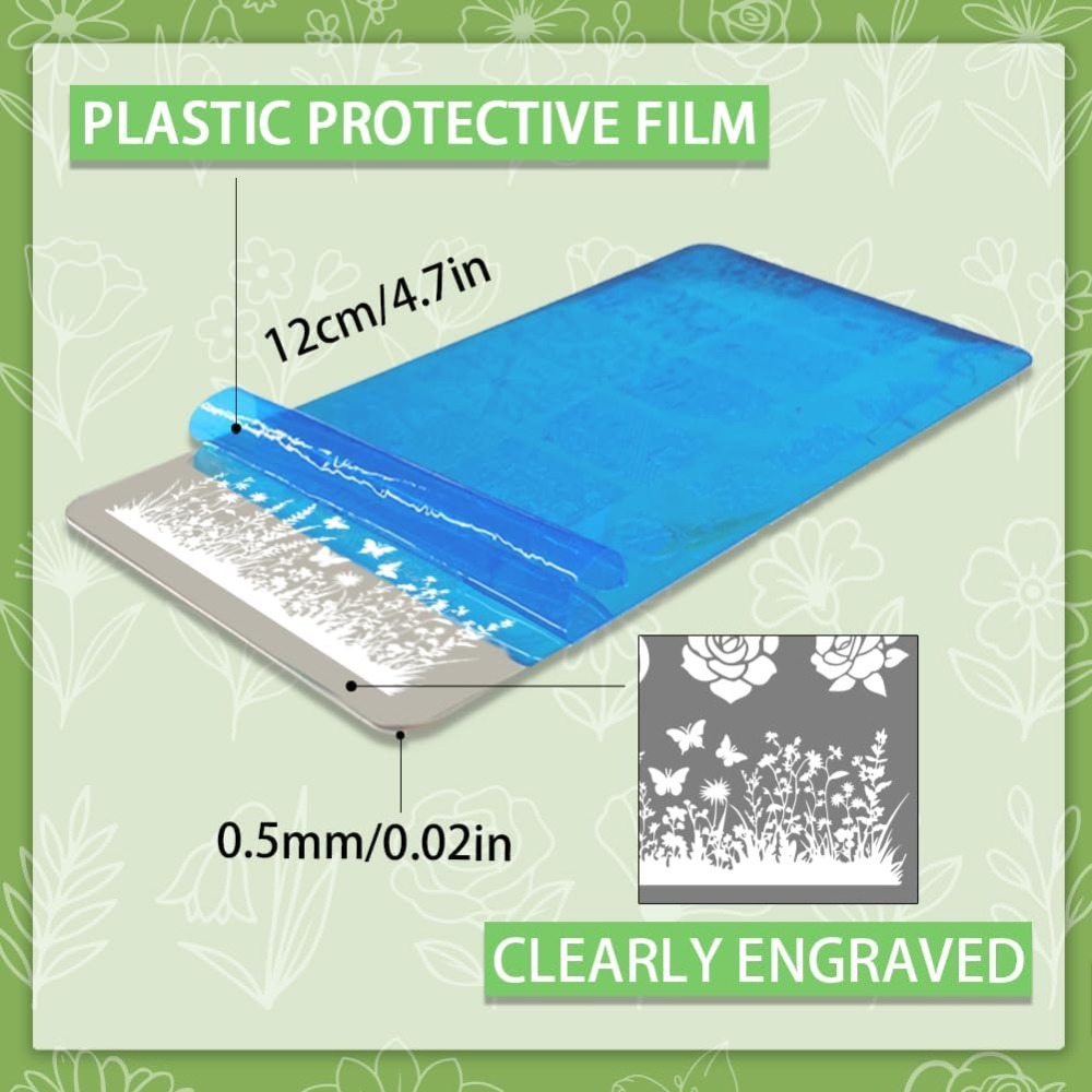 3pcs Flower Leaf Nail Stamping - đánh giá và giá Nail Stamping Plate