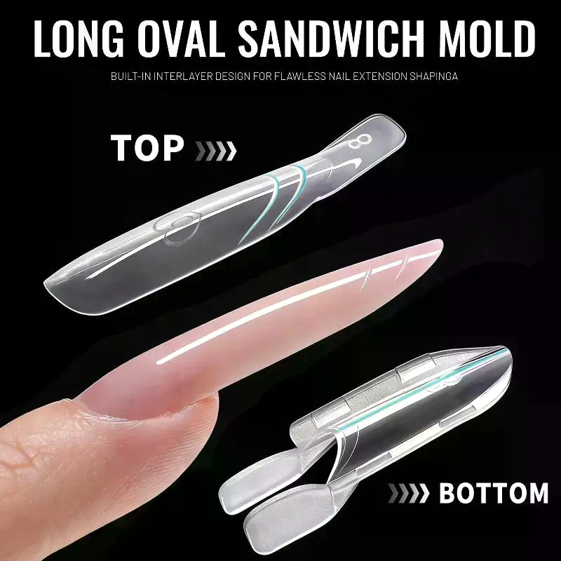 Sandwich Dual Nail Forms 120pc - đánh giá và giá Nail Extension Form