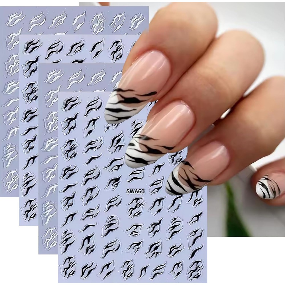 3D Zebra Print Nail Stickers,  - đánh giá và giá Nail Art Zebra Design