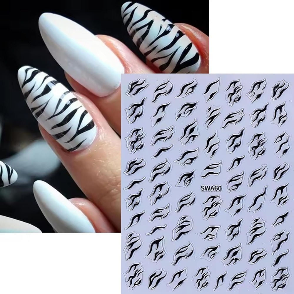 3D Zebra Print Nail Stickers,  - đánh giá và giá Nail Art Zebra Design