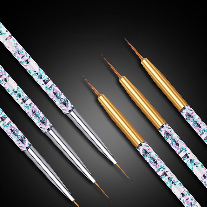 3PCS/Set Transparent Flow Sand - đánh giá và giá Nail Art Brush Set