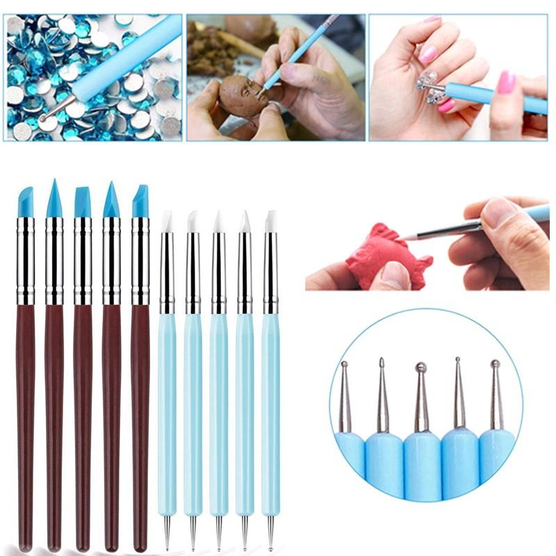 1/10/15 Pcs/Set Dual Ended Rhi - đánh giá và giá Nail Art Brush Set
